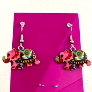 Bohemian elephant earrings